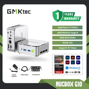 Mini PC Gaming AMD Ryzen 5 3500U GMKTEC G10 - 16GB RAM DDR4 512 SSD NVME 4K DISPLAY WIN 11 PRO