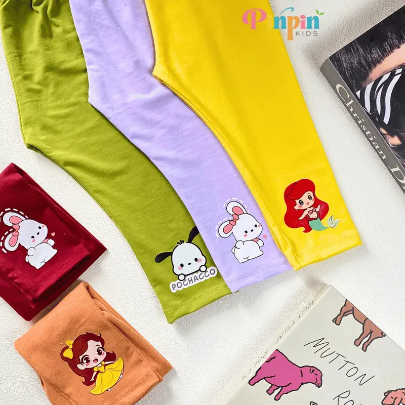 Pinpin Kids - Legging Anak Perempuan Motif Karakter Disney Lucu / Fashion Anak Perempuan 2