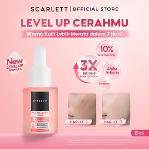 NEW FORMULA Scarlett Brightly Advance Serum 10% Niacinamide Alpha Arbutin Synovea - Serum brightening | Serum pencerah | Membantu Menyamarkan dark spot | Memperbaiki warna kulit tidak merata | Menyamarkan bekas jerawat