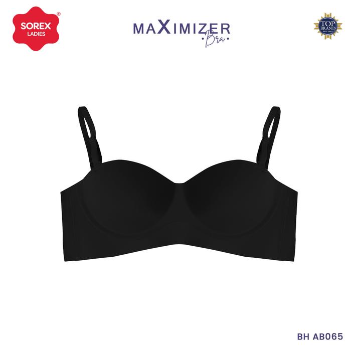 Gambar Sorex Maximizer Bra Tanpa Kawat Busa Tebal Push Up Kait 3 Cup B Seamless Strapless Bra BH AB065 (AB 065) - Hitam, M dari Sorex Online Store Kota Tangerang 5 Tokopedia