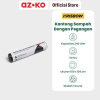 Gambar AZKO Krisbow Kantong Sampah Dengan Handle Trash Bag Garbage Bag Rubbish Bag Bin Liner - 100 dari AZKO ID Kota Administrasi Jakarta Pusat 1 Tokopedia