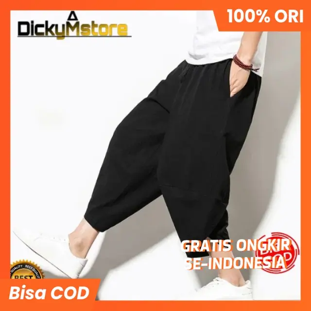 Celana korea style Etnik harem pendek pria dan wanita|| fashion terbaru Korea etnik Bayar di tempat 0