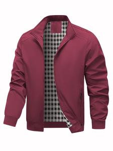 Chaqueta para Hombre Talla Grande, Ropa Casual de Primavera y Otoño, Diseño Sencillo, Adecuada para Todas las Estaciones, Abrigo de Corte Grande, Ropa de Abrigo Oversized