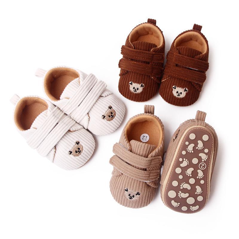 2023 Spring Embroidered Baby Bear Shoes with Velcro Stripe Children's Shoes and Walking Shoes 8
