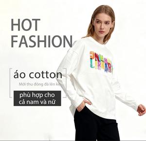 Áo thu đông dài tay chất cotton phù hợp cho cả nam và nữ