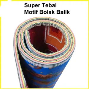 Tikar merahFoam PE Motif Bolak-Balik Anti Air 200x180cm - Waterproof karpet viral