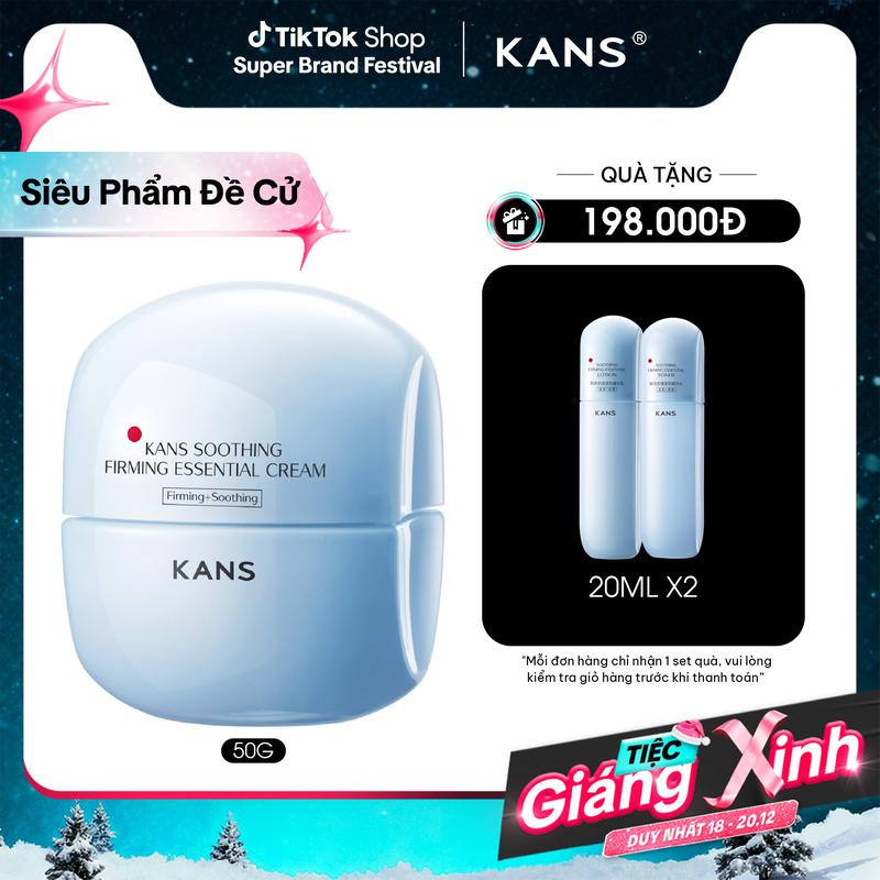 Kem Dưỡng Ẩm Hỗ Trợ Dưỡng Da Mềm Mịn Và Giảm Nếp Nhăn KANS Soothing Firming Essential Cream 50g