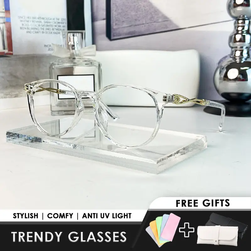 【Free Box & Lap】Kacamata Photocromic Anti Radiasi/ kacamata Minus Wanita Pria Cowok/ Elastik dan anti sinar Matahari Uv400 / Fotocromic Anti Sinar Kacamata Photochromic / glasses Optics Eyewear Myopia/ Kacamata minus Optik【COOLVISION】【COD】【G531】 2