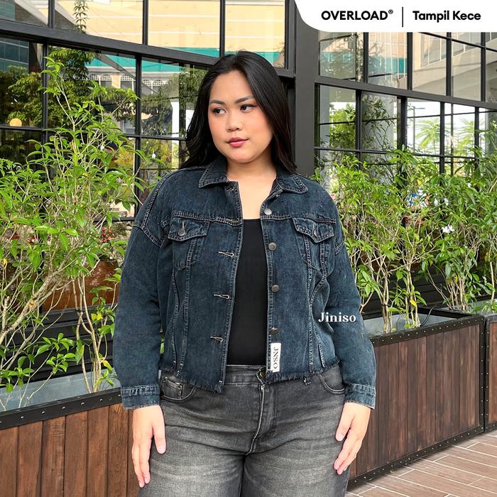 Gambar JINISO Big Size Jaket Jeans Oversize Raw Trucker Black Acid - SEMUA UKURAN dari JINISO JEANS Kota Administrasi Jakarta Utara Tokopedia
