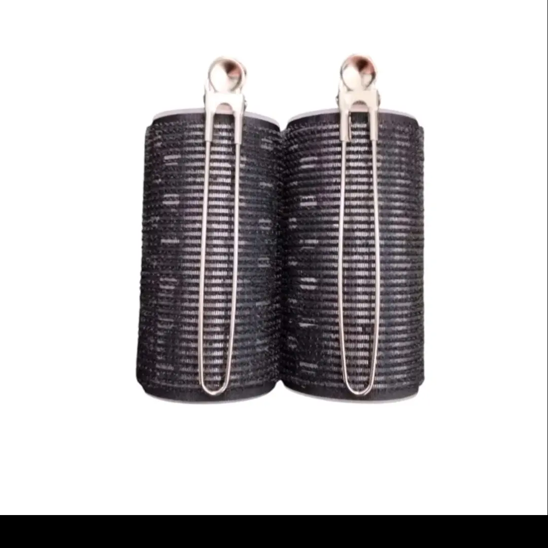 2 Paket Roll Rambut Thermal Aluminium + 2 Jepitan Besi Roll Hitam Ukuran 5 Cm