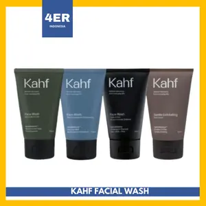 Kahf Facial Wash Sabun Cuci Muka Pria Berminyak Membersihkan Exfoliating Kotoran