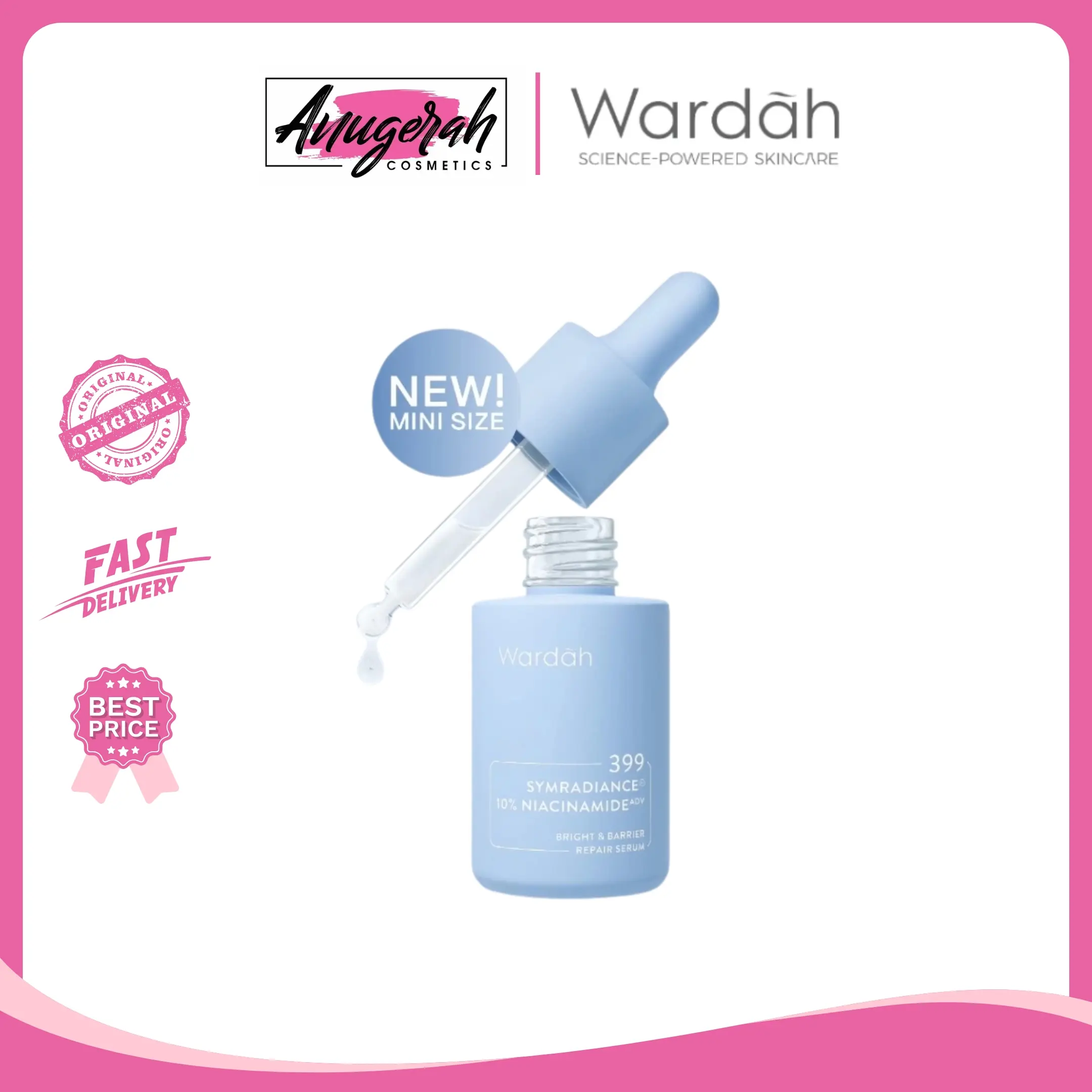 WARDAH Symradiance 399 +10% Niacinamide Adv Bright Barrier Repair Serum 15ml