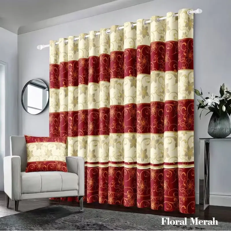 Gorden Smokring 12 Hordeng Pintu Dan Jendela Tirai Minimalis Per Pcs - Curtain 8