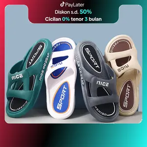 Muzy Sandal Pria Dan Wanita Sandal Tebal Sandal Rumah Sandal PVC Anti Slip Sandal Slip On Sandal Anti Licin Pria HSN225