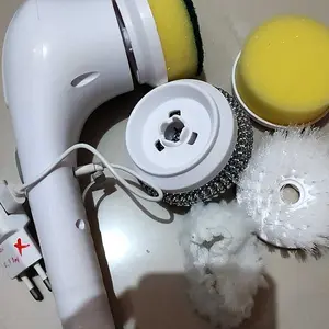 La Natuna Sikat Elektrik 5 in 1 Handheld Sikat Kamar Mandi Rotasi Cerdas 360° Derajat Tidak Berisik Tahan Air Wastafel Dapur Cleaning Brush