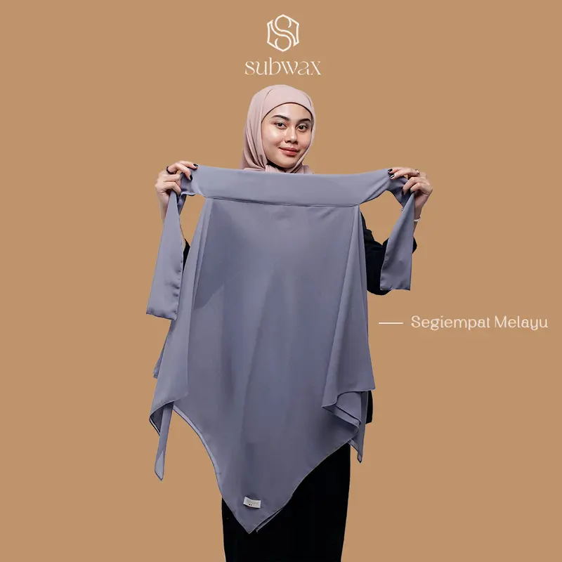 SUBWAX - Hijab Segi Empat Melayu Tali 2 Layer 1