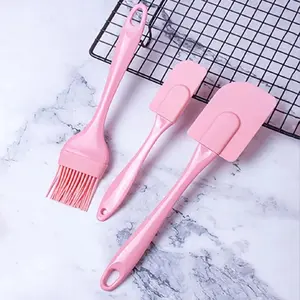 IKILO Spatula Kue Set 3in1 Spatula Silikone Silicone Tahan Panas Anti Lengket