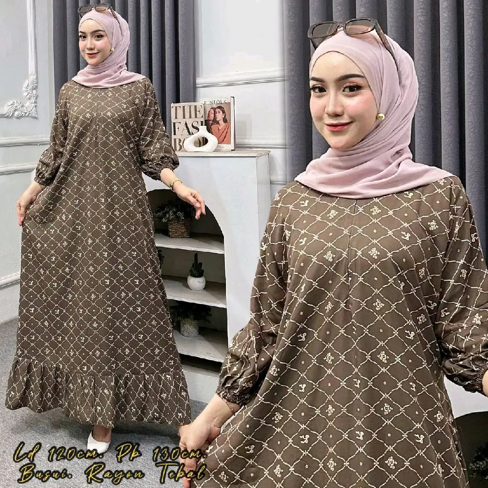 Sedress Gamis Rempel Eliana Resleting depan Tali Samping Rayon Premium Casual Wanita Motif Kekinian Sedress Gamis Rempel Eliana Resleting depan Tali Samping Rayon Premium Casual Wanita Motif Kekinian