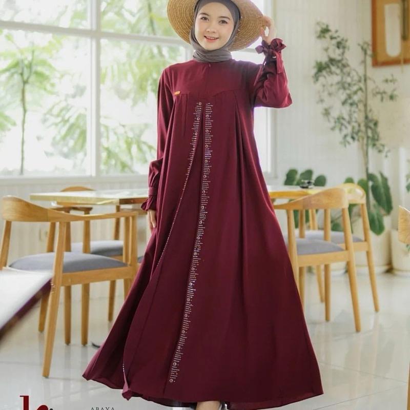 Kiara ABAYA gamis wanita terbaru 2025 kekinian bahan ceruty BABY DOLL 3