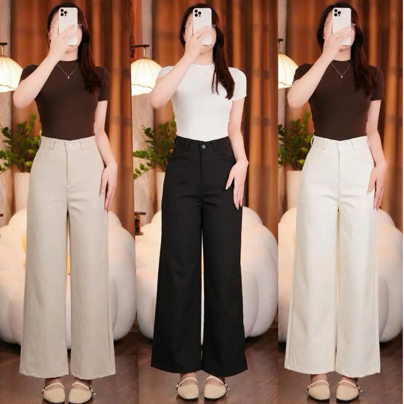 (XẢ KHO)QUẦN KAKI NHẬT ỐNG SUÔNG RỘNG LƯNG CAO CẠP CAO SIÊU HOT QD12