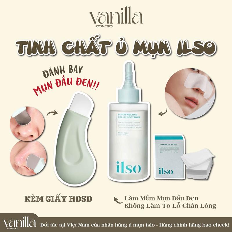 Tinh Chất Ủ Mụn Đầu Đen Làm Mềm Sợi Bã Nhờn ILSO Super Melting Sebum Softener 150ml