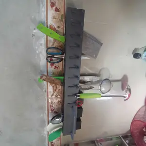Rak pisau dinding Dapur Stainless Steel  Peralatan  Rak Gantung Dapur Multifungsi Rak  Knife Tempel Tanpa Bor