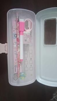 Product Review of Pensil Case Kaleng Rantang 3 Susun Ada ISI / Kotak Pensil Sleting / Tempat Pensil Kaleng White Board Karakter Kuromi Lucu Stationery from v**a 1