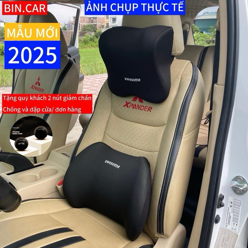 MẪU MỚI-CÔNG THÁI HỌC Gối tựa ô tô lõi Bằng cao su non vỏ vải co giãn hiệu awesome gối tựa đầu và tựa lưng ô tô