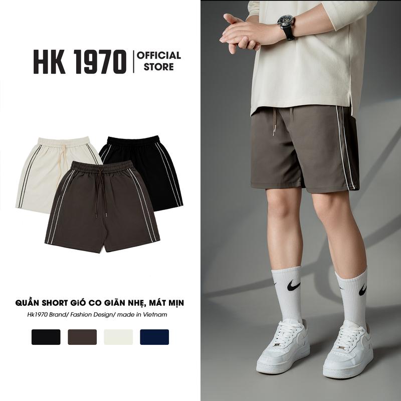 Quần Short Gió Thể Thao Nam Nữ Unisex 150GSM Chất Gió, Co Giãn Nhẹ Mềm Mịn Form Regular Trên Gối Q216