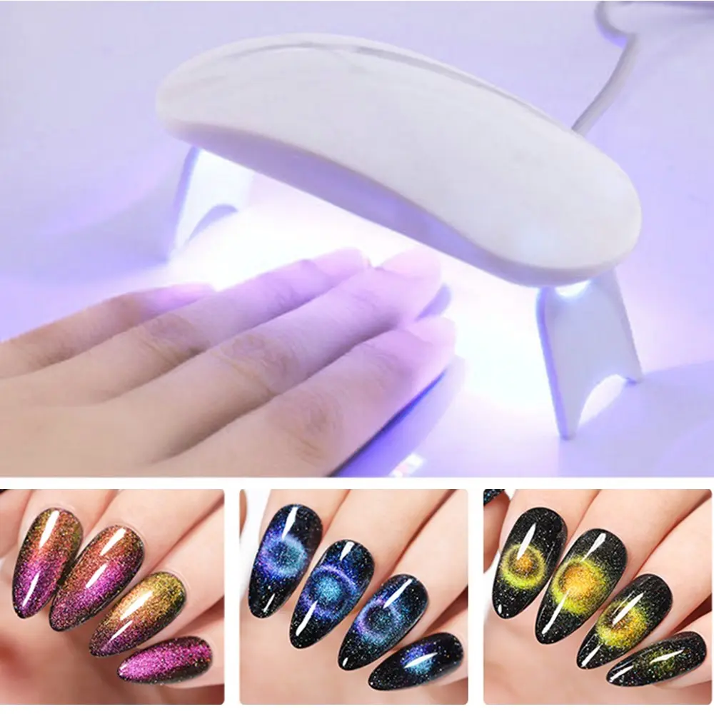 Portable 6W Mini UV LED Nail Lamp USB Rechargeable Nail Gel Curing Machine Tool