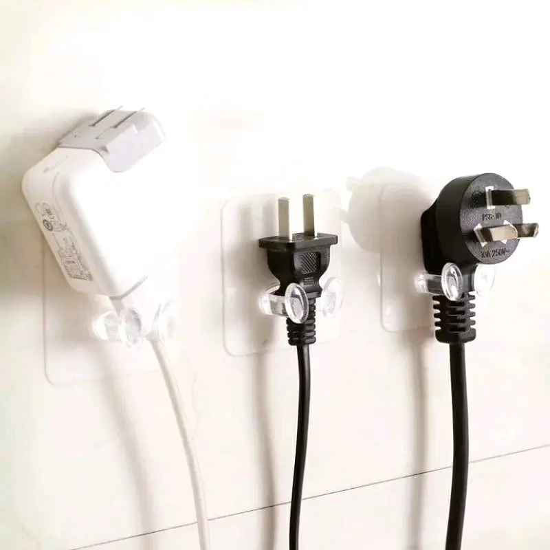 Gantungan Kabel Colokan Hook Steaker Transparan