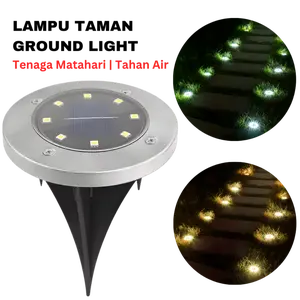 Lampu Taman Hias Tanam Tenaga Matahari Tahan Air Ground Light Solar IP65 8 LED