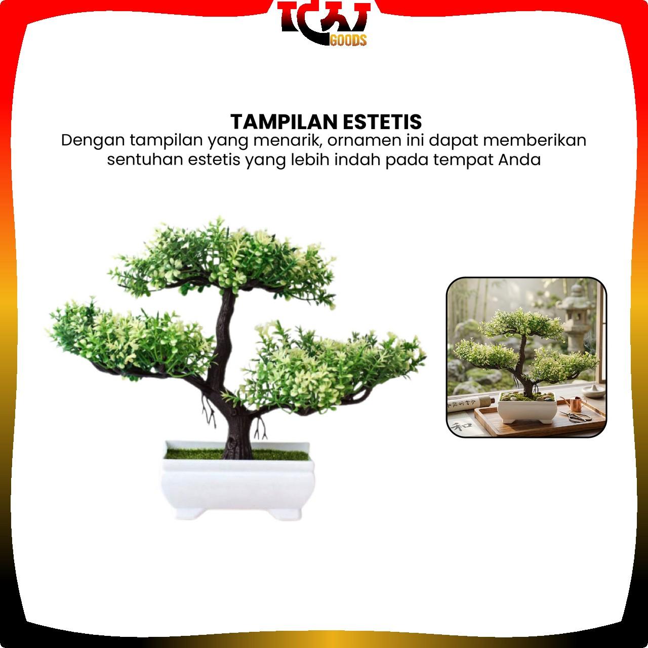 [COD] IG C28 Ornamen Pot Bonsai Tanaman Bunga Pajangan Dekorasi Rumah Tanaman Hias Plastik Murah Import