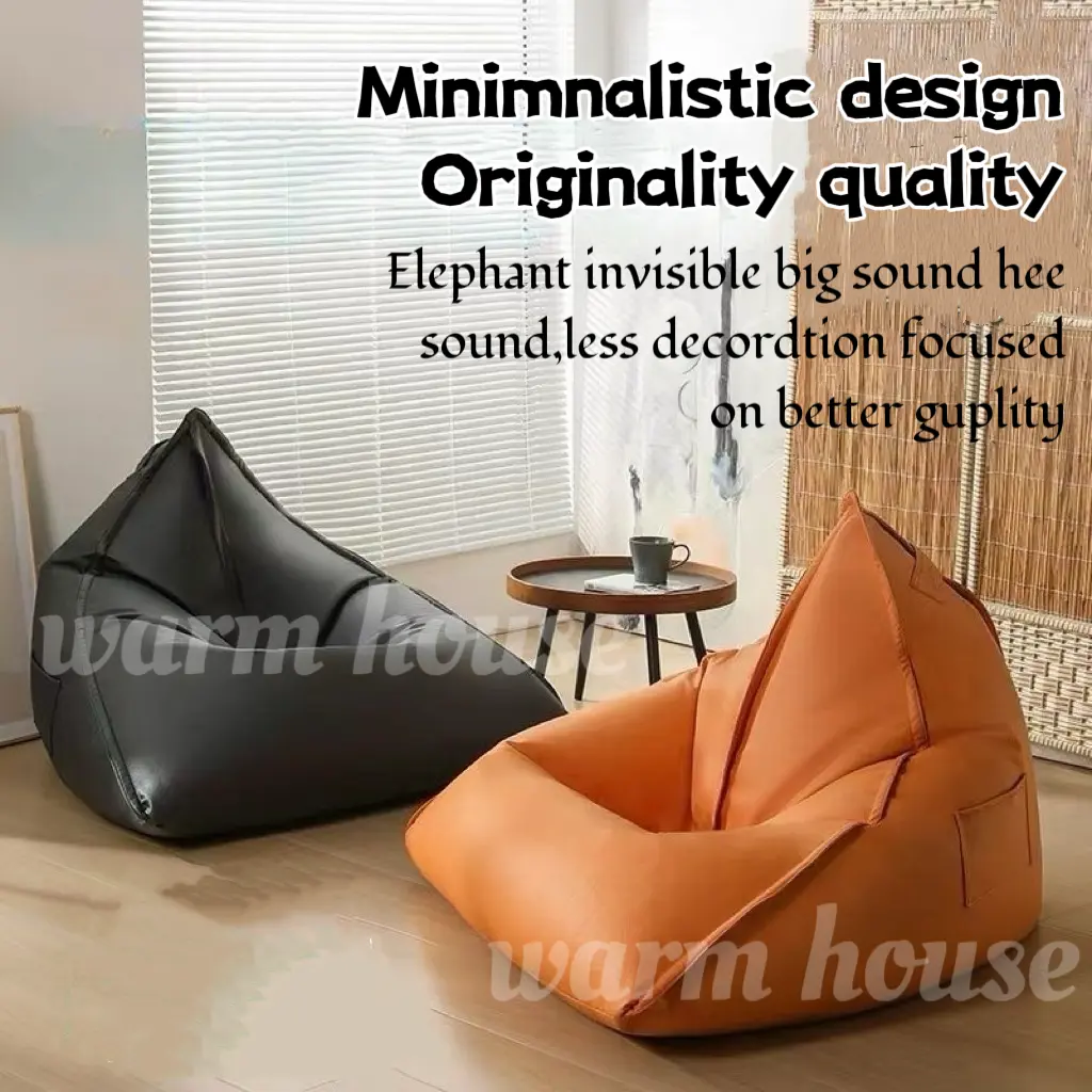 Sofa Bean Bag with Filling Big Size Leather High-end Sofa INS Lazy Sofa Bean Bag Tatami Living Room Balcony Single Chair bean bag 50k single  sofa washable brown dihimpun sepenuhnya yellow sofa tanpa tulang 100 bean  bag sofa  bed