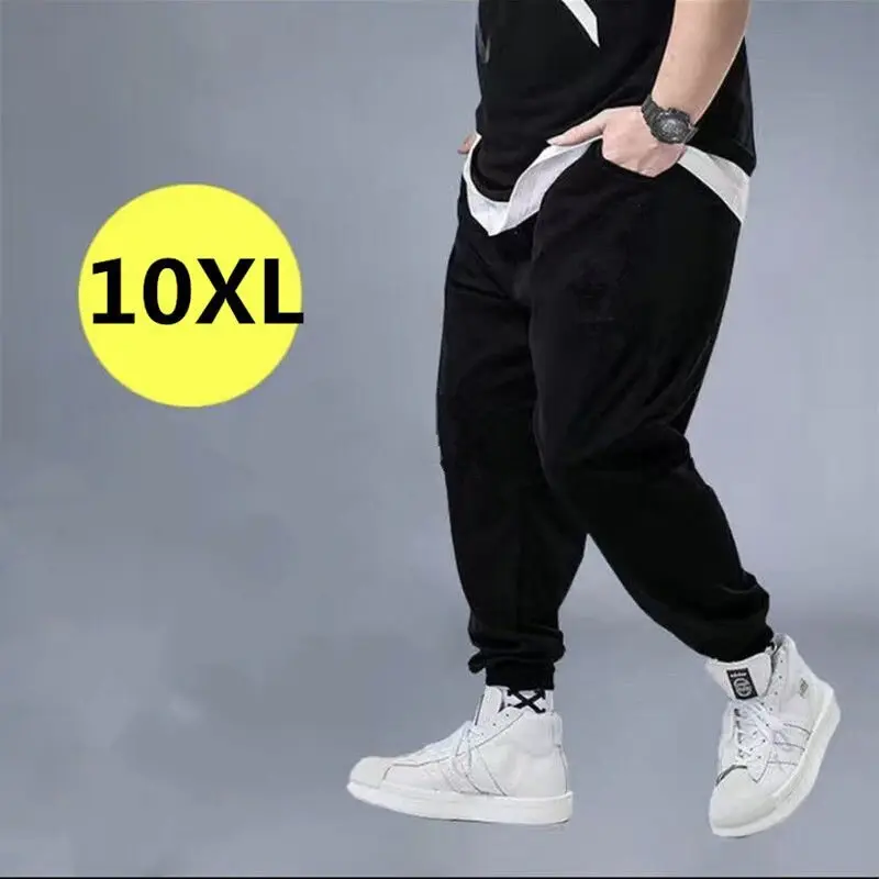 Quần Đen Thể Thao Dáng Rộng Ngoại Cỡ Cho Nam, 65-150KG 0