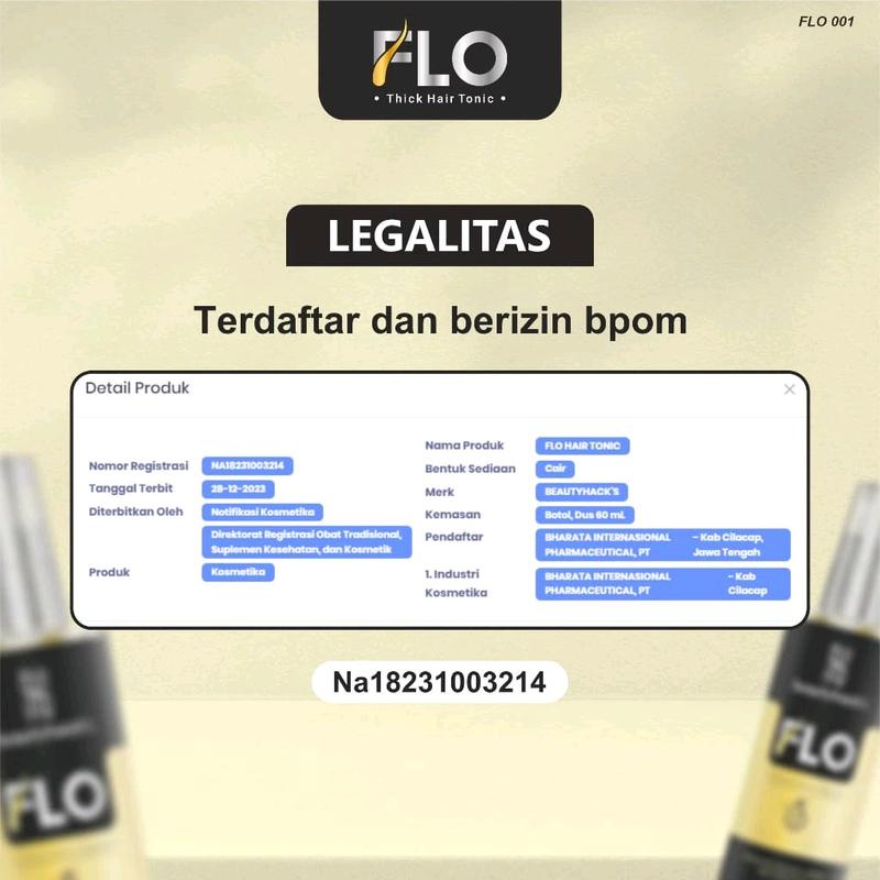FLASH SALE!! Flo Hair Tonic Menumbuhkan Rambut Kebotakan Dini Dan Perawatan Vitamin Rambut Kering Haircare 9