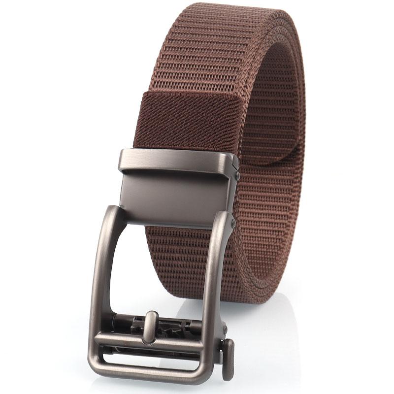 Product Introduction of Canvas belt men&#39;s automatic buckle belt young and middle-aged business casual versatile Korean style trendy student military training belt 4