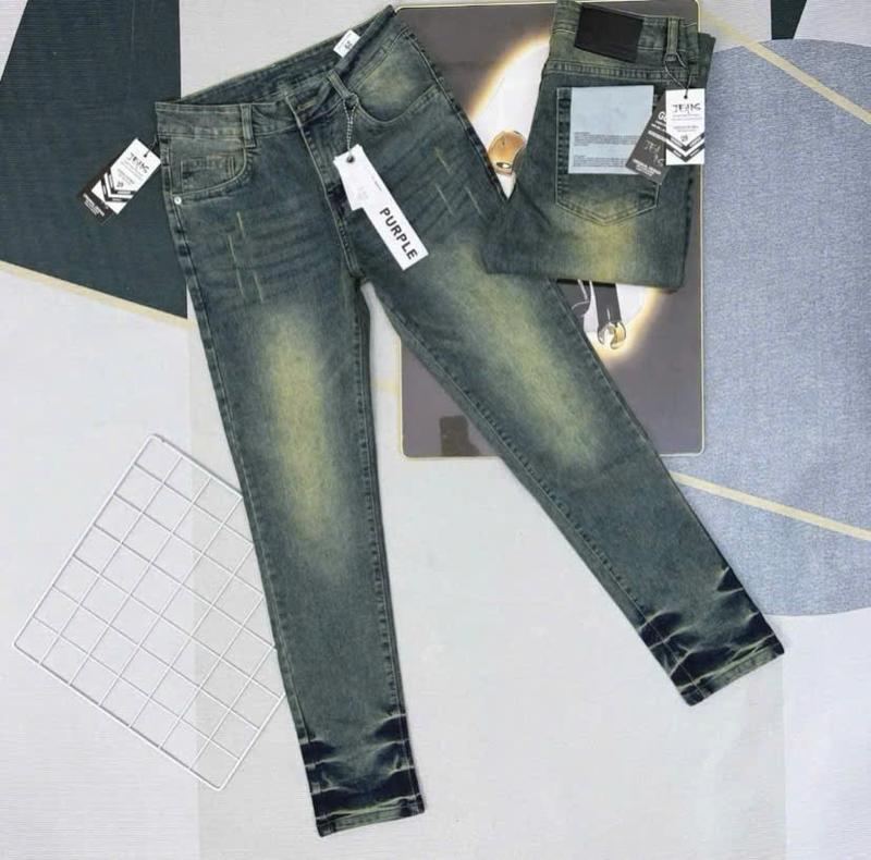 Quần jeans nam PURPLE cao cấp xanh rêu dơ chất chơi boy phố cao cấp chất jeans dày dặn co dãn thoải mái Menswear quanjean nam purple  tag Pants Có Túi