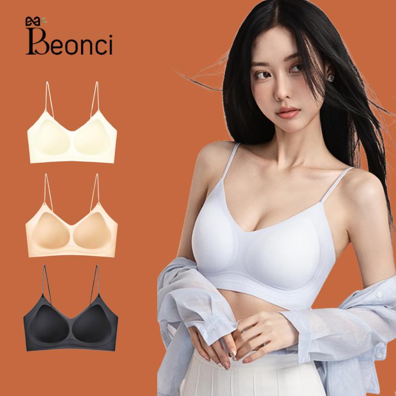 Áo Lót Không Gọng Thảo Mộc Hương Hoa Trà Beonci - Áo Bra Không Đường May, Mút Lỗ Thoáng Khí, Không Cài, Chống Chảy Xệ, Giữ Form Tự Nhiên, Kháng Khuẩn, Dây Kim Tuyến Mát Lạnh Ngày Hè BEAL036