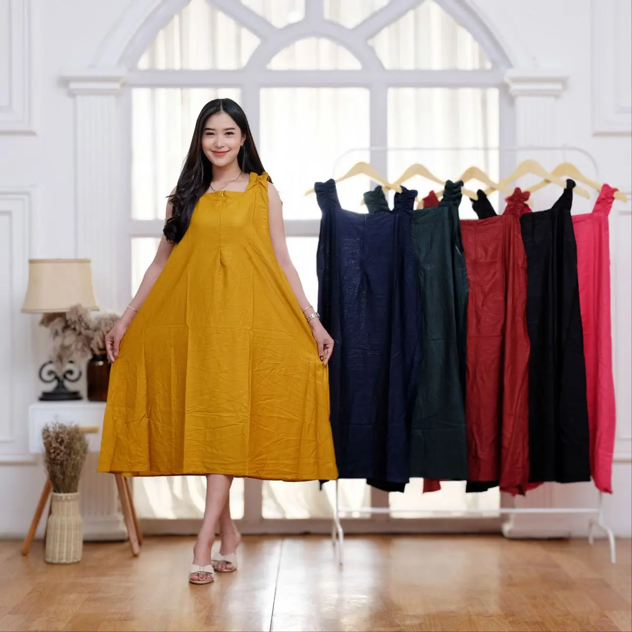 Daster Wanita Rayon Grade A Tebal Busui Resleting Depan Baju Tidur Kekinian Yukensi