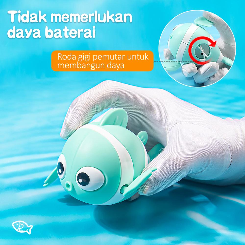 BAMBINO Mainan Mandi Ikan Badut Anak Bayi Baby Bath Toys Lucu mainan  tiduran mainan  mandi tempat santai bayi yang ada mainannya mainan  stimulasi mainan bayi bunyi dan bergerak