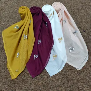 Hijab Segi Empat CEQUETE Paris Bordir pita non tasel