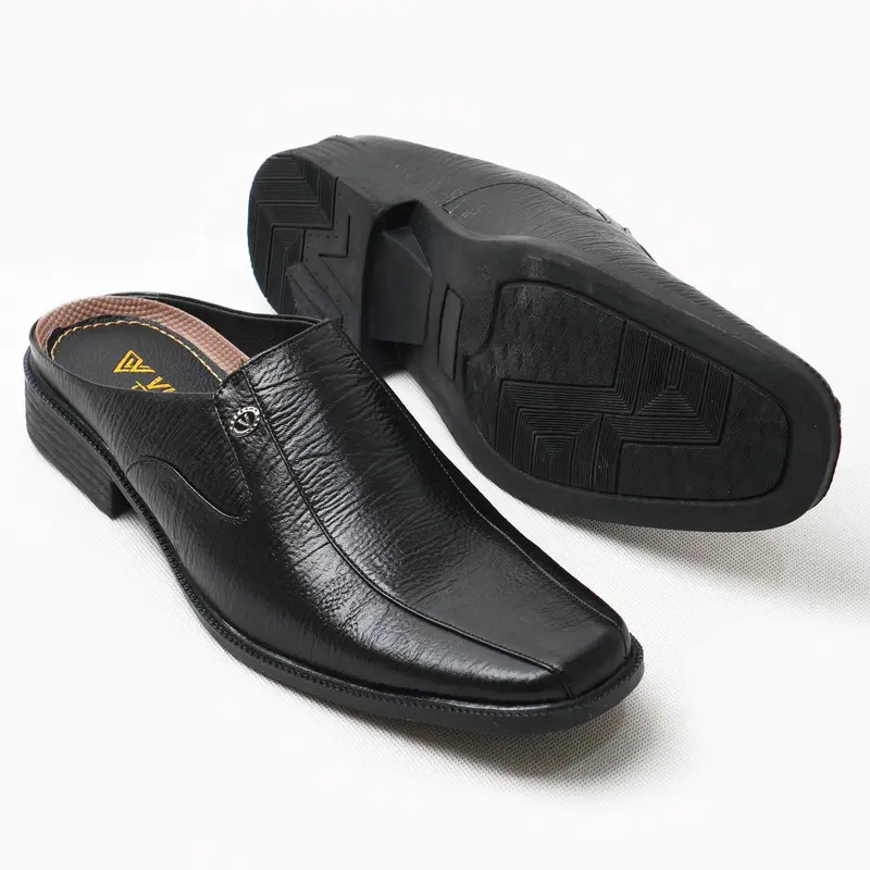 Sepatu Slop Bustong Kulit Sapi Asli Original Velko Shoes Pria Sendal sepatu sandal kulit asli 3