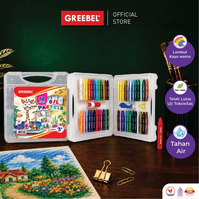 Gambar GREEBEL Crayon Krayon Kids 48 Warna / Kids Oil Pastel 48C (KOP48) Crayon Set Mewarnai Professional dari GREEBEL Kota Administrasi Jakarta Barat Tokopedia