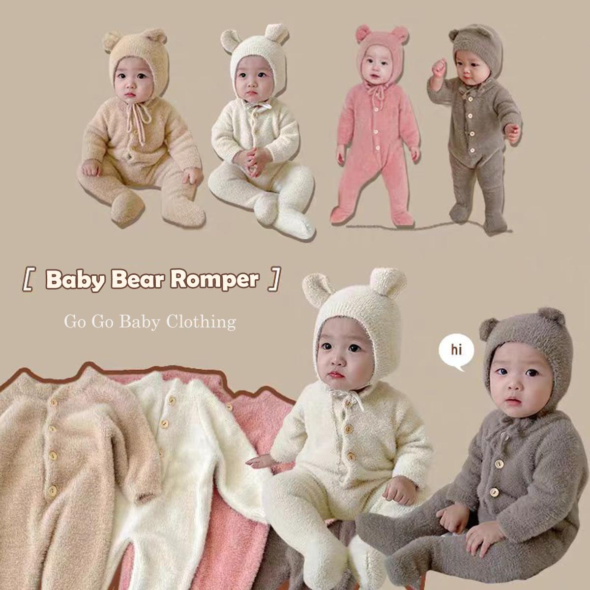 ชุดจั๊มสูทกันหนาว สำหรับเด็กทารกและเด็กผู้หญิงแรกเกิด คุณภาพสูง ดีไซน์หมีขนแมวน่ารัก เสื้อผ้าโคลนนิ่