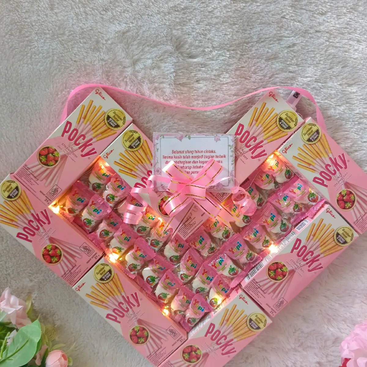 pocky love // gift book/Pocky love + permen yupi hadiah valentine ) ultah dll