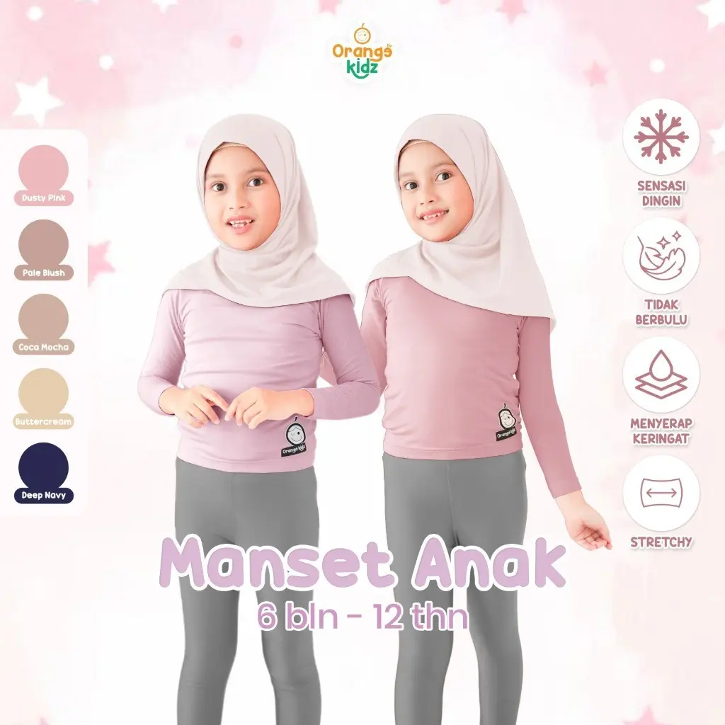 Manset Anak | Inner Manset Lengan Panjang | Kaos Lengan Panjang Rayon