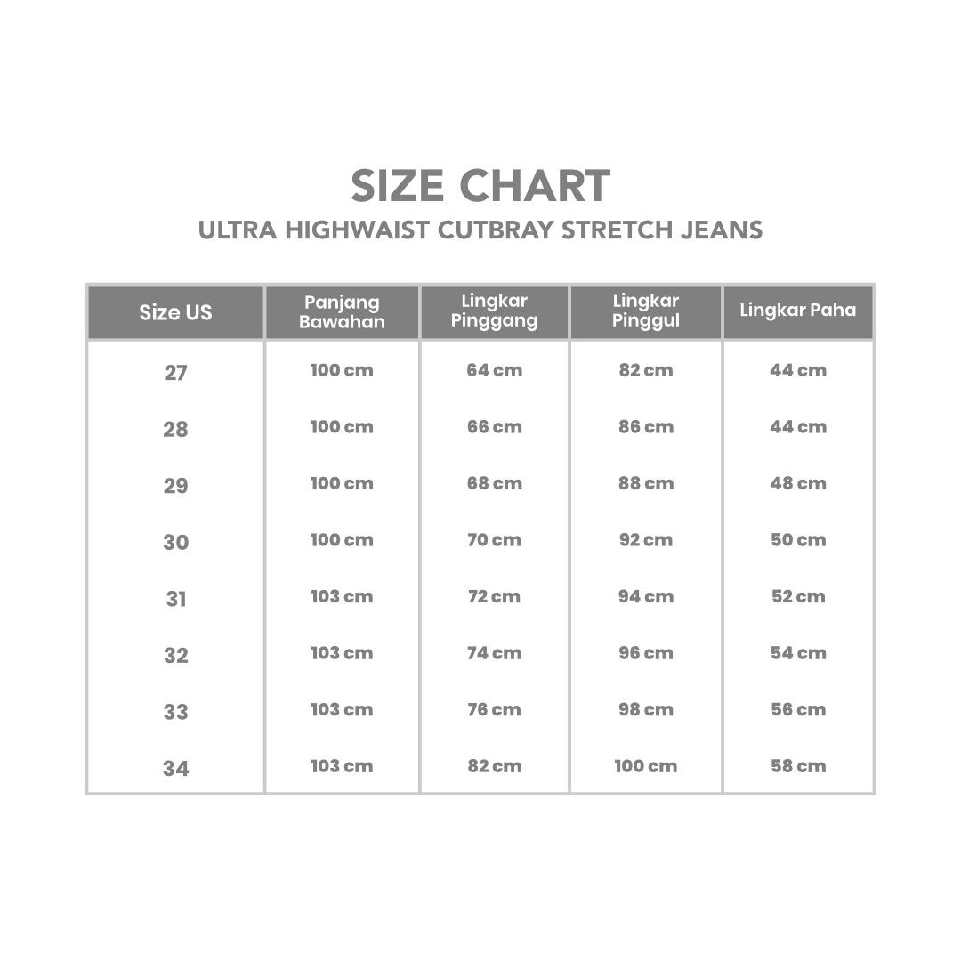 STRIVORA - Ultra Highwaist Cutbray Stretch Jeans Wanita Denim Korean Street