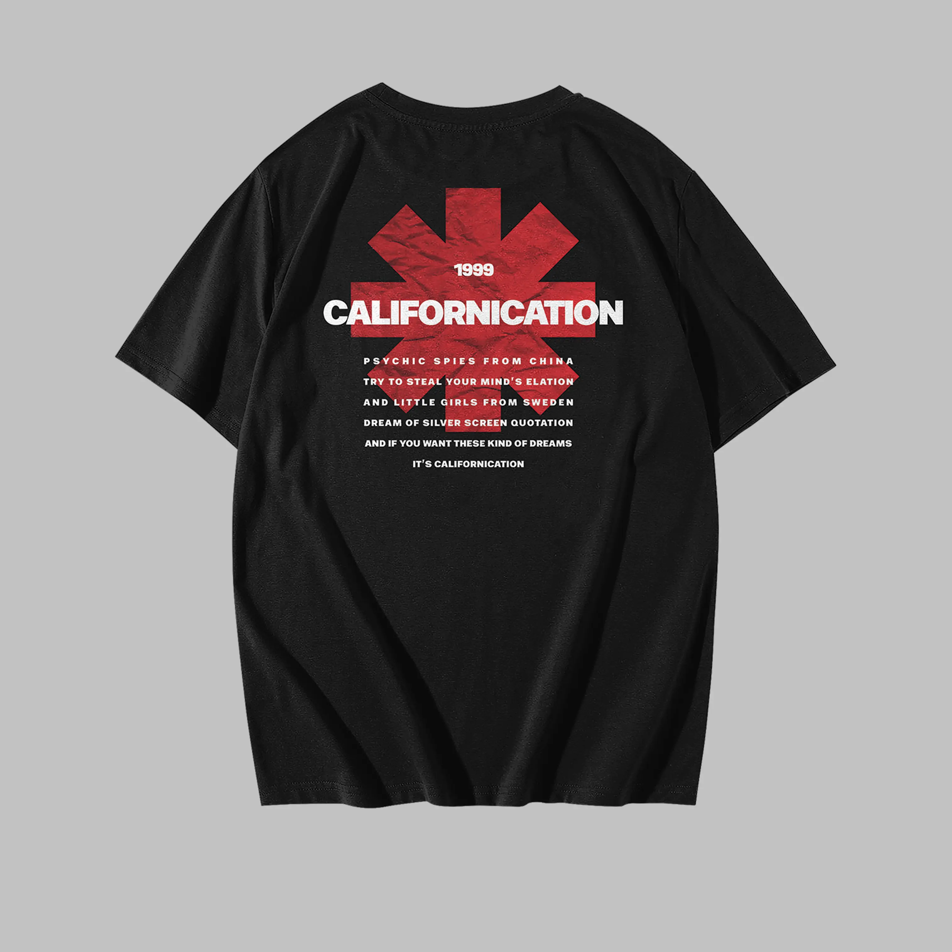 T-Shirt Kaos RED HOT CHILI PEPPER "CALIFORNICATION" Available Colour Black size M - XXL Unisex Hitam Kerah Lembut Nyaman Pendek Pria Band
