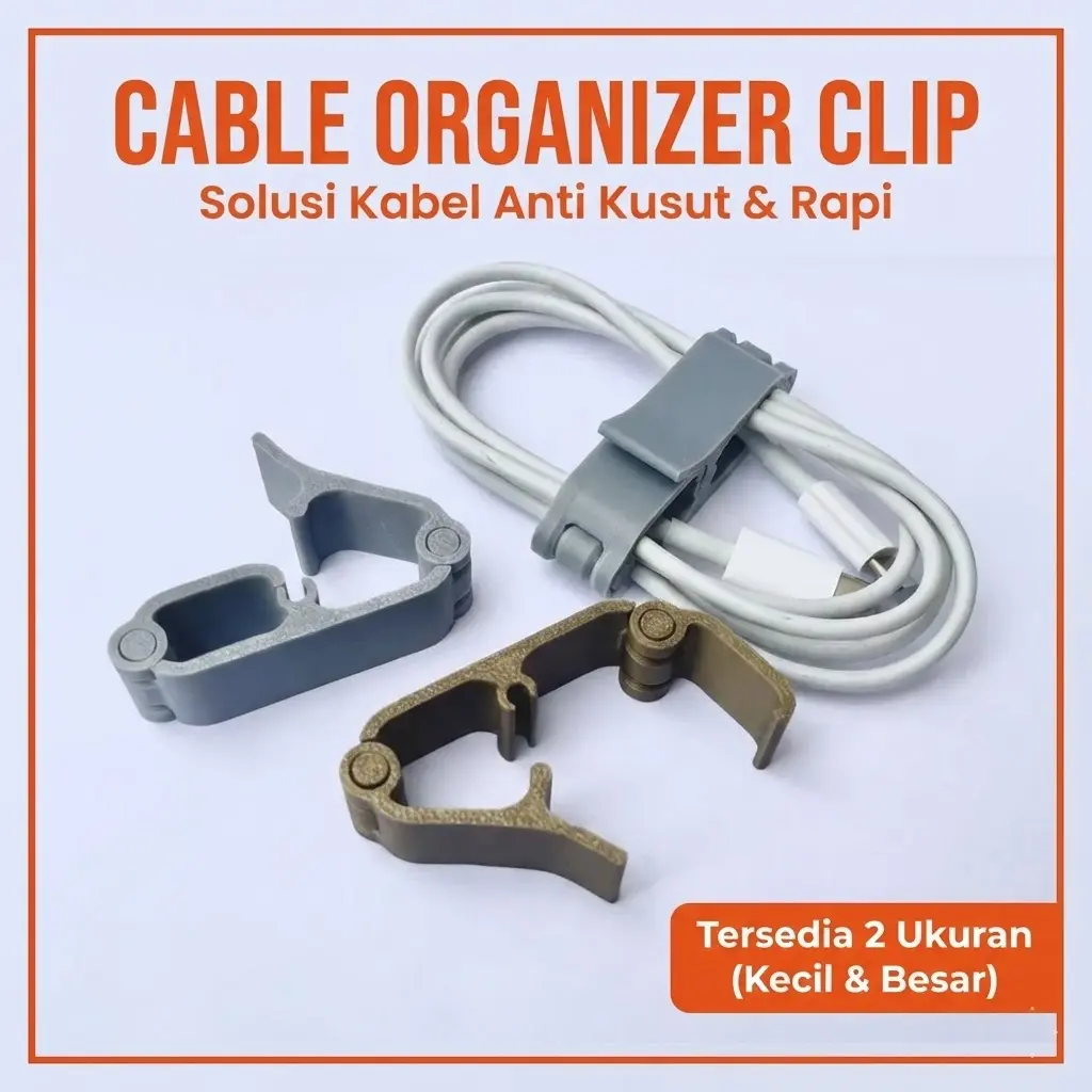 Tchome Cable Organizer Clip Penjepit Kabel Charger USB Laptop TV Pengikat Kabel Anti Kusut Aesthetic